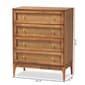 Baxton Studio Ramiel Modern Ash Walnut Wood 4-Drawer Chest - image 9