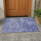 HomeRoots Navy Abstract Non Skid Indoor Outdoor Accent Rug - image 1