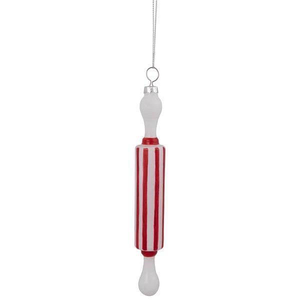 Northlight Seasonal Striped Rolling Pin Christmas Ornament - image 