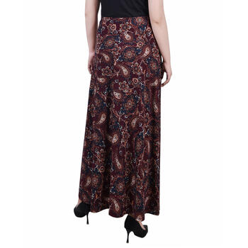 Petite NY Collection Pull On Tie Waist Skirt - Wine Merry - Boscov's
