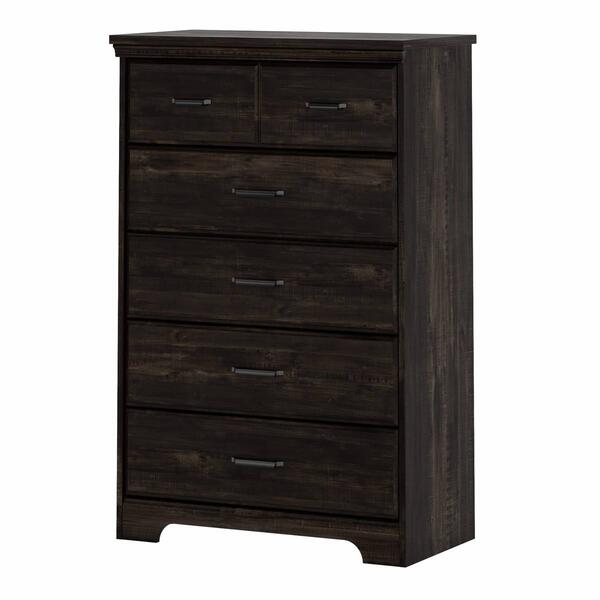 South Shore Versa 5-Drawer Rubbed Black Chest - image 