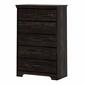 South Shore Versa 5-Drawer Rubbed Black Chest - image 1