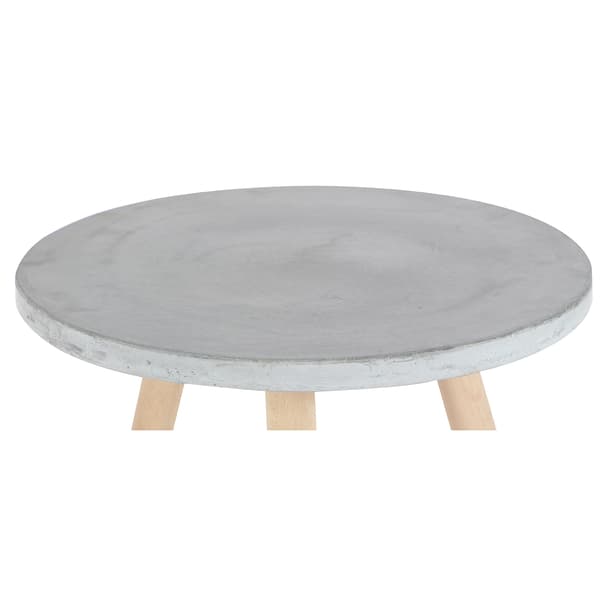 9th & Pike&#174; Fiber Clay And Beech Wood Accent Table