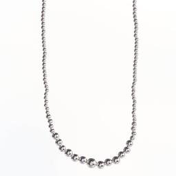 Design Collection Silver Plated 18in. Graduated Pearl Necklace