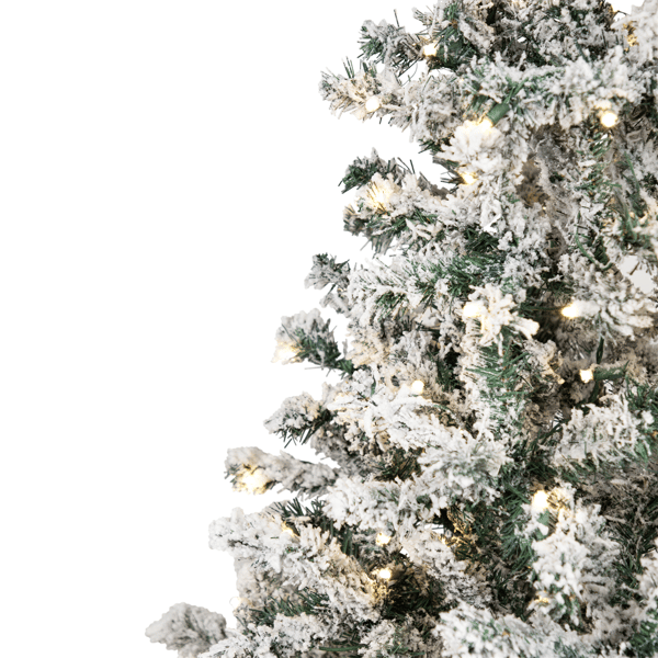 Northlight 6.5ft. Pre-Lit Medium Flocked Pine Christmas Tree