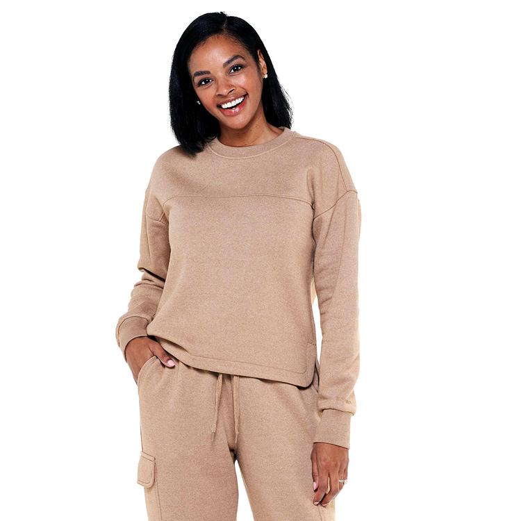 Womens Spyder Crew Neck Solid Chest Seam Pullover Sweatshirt
