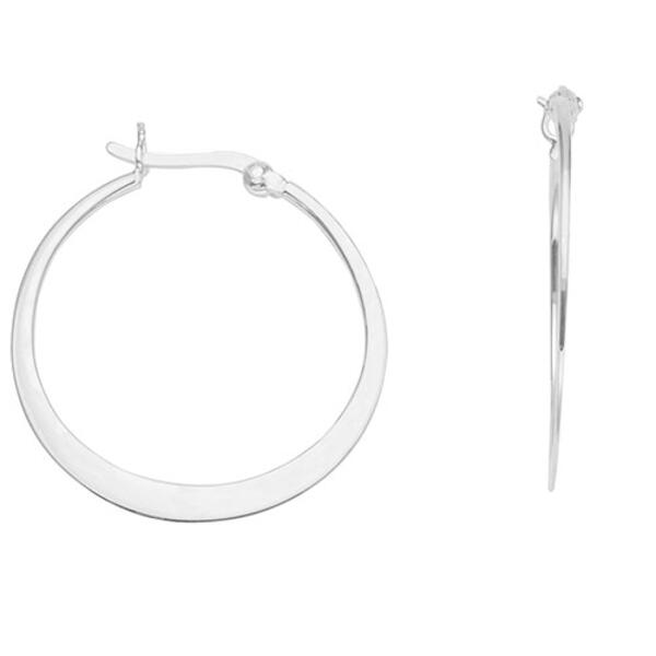 Marsala Sterling Silver Click Top Hoop Earrings - image 