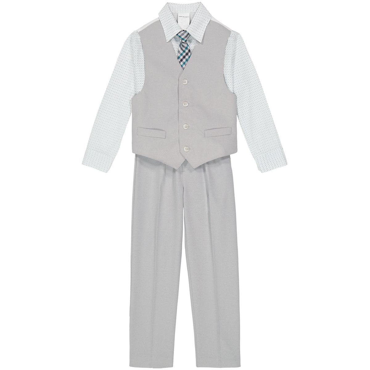 Boys (4-7) Van Heusen® Silver Heather Poplin Vest...