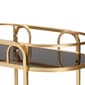 Baxton Studio Leighton Glam & Luxe Gold Metal 2-Tier Wine Cart - image 5