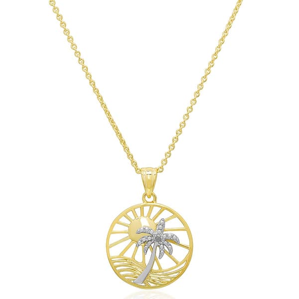 Accents by Gianni Argento 14kt. Gold Plated Sea Round Pendant - image 