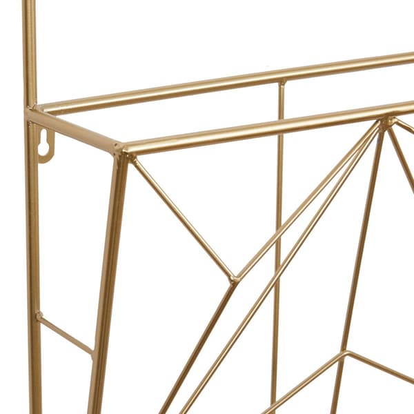 9th & Pike&#174; Geometric Gold Metal Wall Mail Organizer - Set of 2