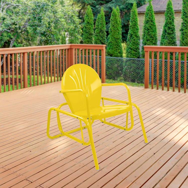 Northlight Seasonal Retro Metal Tulip Glider Patio Chair