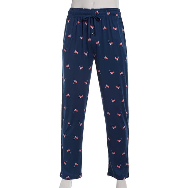 Mens Preswick & Moore(R) Flags Drawstring Pajama Pants - image 