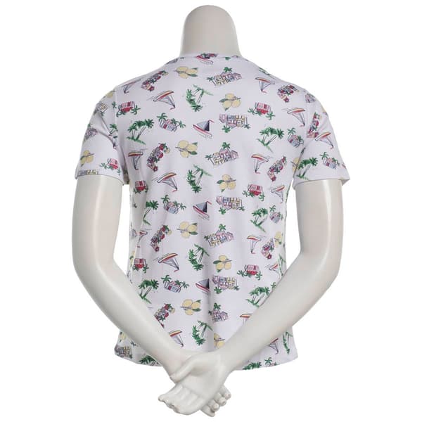 Plus Size Hasting & Smith Short Sleeve Summer Icons Crew Neck Tee
