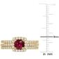 Gemstone Classics&#8482; 10kt. Gold Plated Lab Created Ruby Ring - image 3