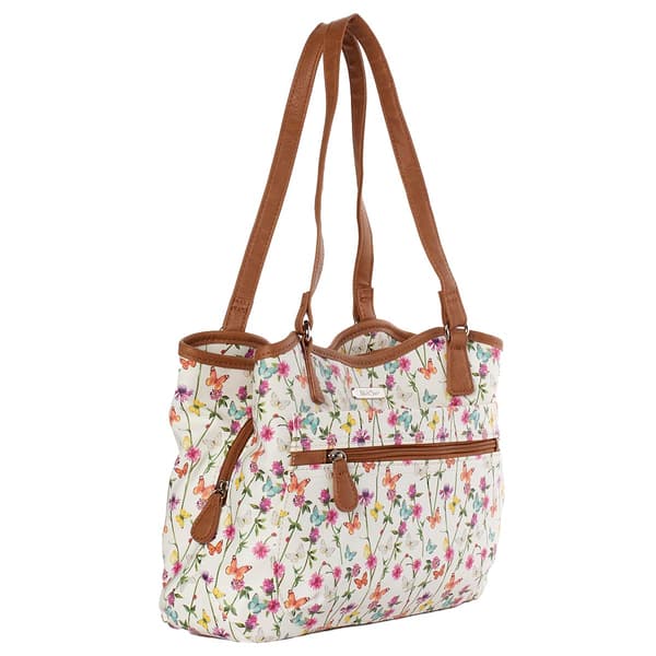 MultiSac Oakland 4-Poster Floral Shopper - White Belladona