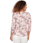 Plus Size Emaline Key Items 3/4 Sleeve V Neck Floral Paisley Tee - image 2