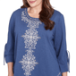 Plus Size Alfred Dunner Summer Solstice Embroidery Blouse - image 5