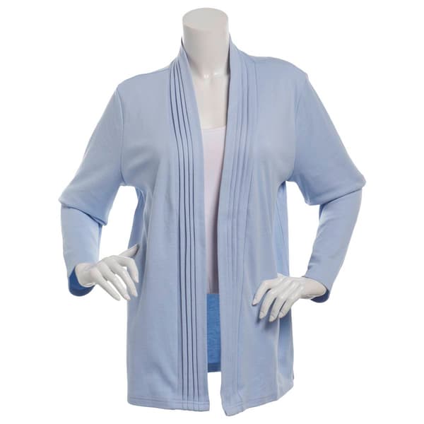 Plus Size Hasting & Smith Long Sleeve Pleat Front Open Cardigan
