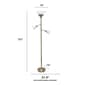 Lalia Home Classic 2 Read Light Glass Shade Torchiere Floor Lamp - image 7