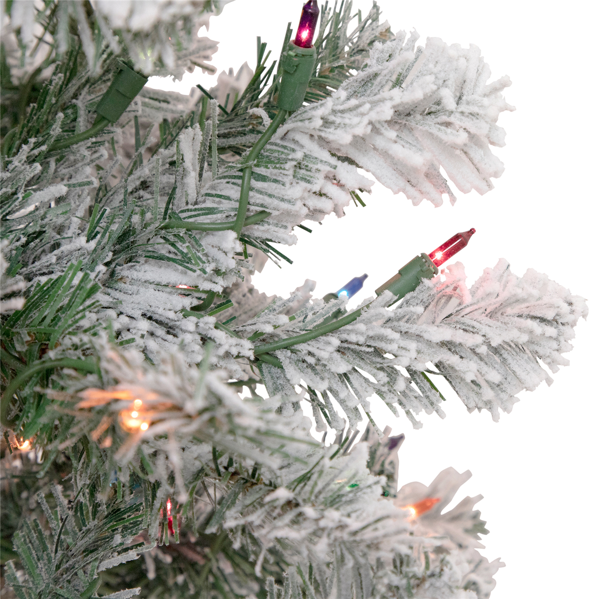 Northlight 3ft Pre-Lit Medium Flocked Madison Pine Christmas Tree