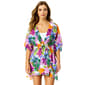 Womens Anne Cole Mod Tropical Tie Front Kaftan Cover-Up - image 1