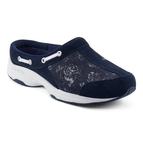 Womens Easy Spirit Travelport Floral Suede Mules - image 