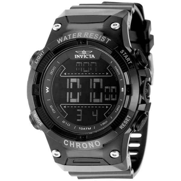 Mens Invicta Racing Black Dial Electronic Digital Watch - 49040 - image 