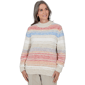 Petite Alfred Dunner Sunset Ridge Space Dye Stripe Sweater - image 1
