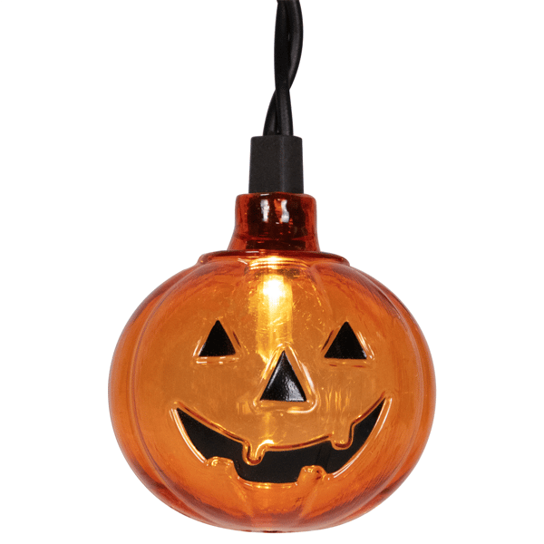 Northlight 25ct. LED Pumpkin Halloween Curtain Icicle Lights