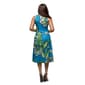 Womens 24/7 Comfort Apparel Blue Paisley Fit & Flare Dress - image 3