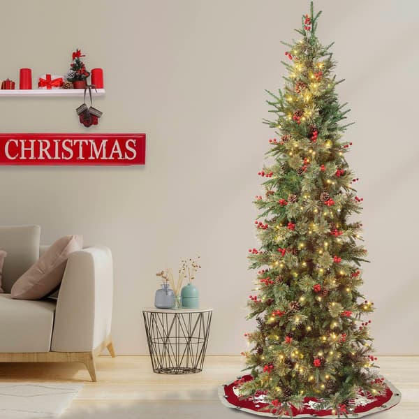 National Tree 7.5ft Feel-Real&#174; Virginia Pine Slim Christmas Tree