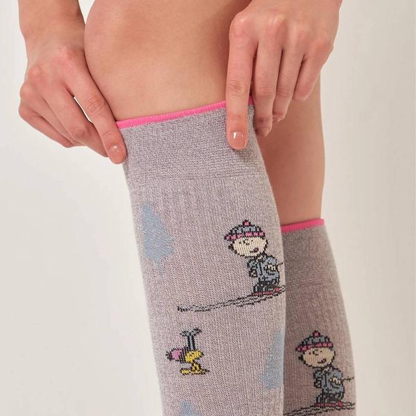 Womens Dr. Motion Peanuts Ski Compression Knee High Socks