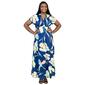 Plus Size 24/7 Comfort Apparel Floral Empire Waist Maxi Dress - image 1