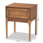 Baxton Studio Ramiel Modern Ash Walnut Wood 1-Drawer Nightstand - image 10