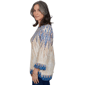 Womens Alfred Dunner Tuscany 3/4 Sleeve Ikat Burnout Blouse - image 4