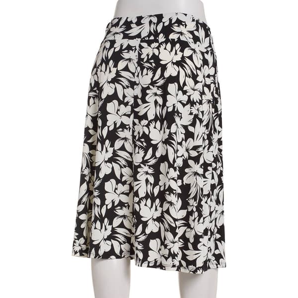 Womens NY Collection Knee Length Floral Skirt