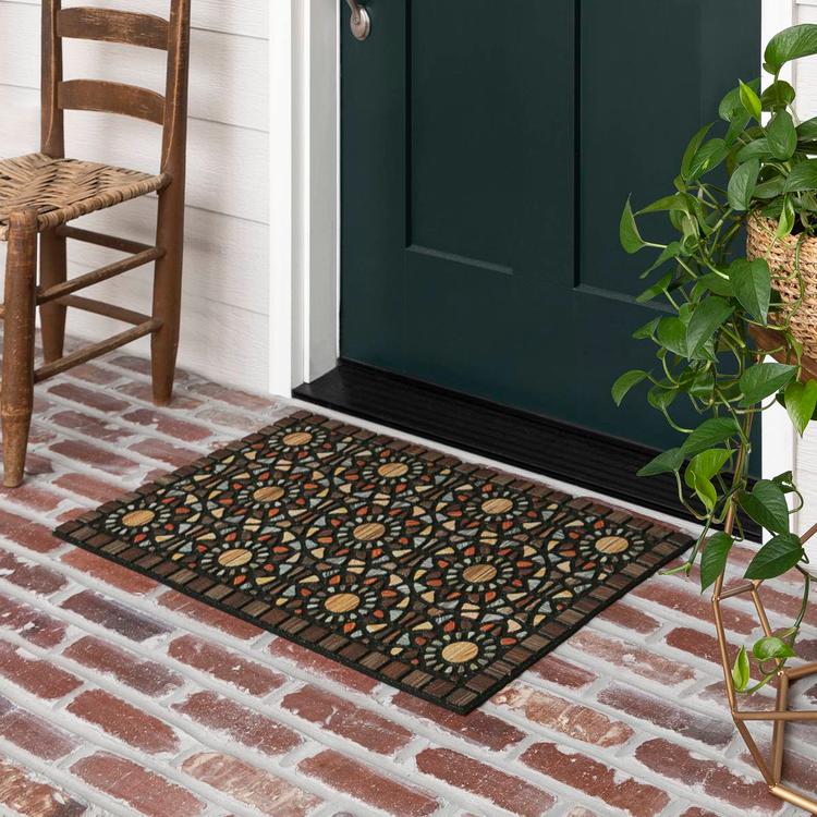 Mohawk Home Entranced Geometric Mosaic Rectangle Doormat