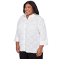 Plus Size Alfred Dunner Classics 3/4 Sleeve Floral Button Down - image 3