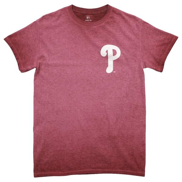 Mens Phillies Short Sleeve Ombre Chest Logo Tee - image 
