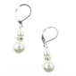 Rosa Rhinestones Pearl Dangle Earrings - image 1