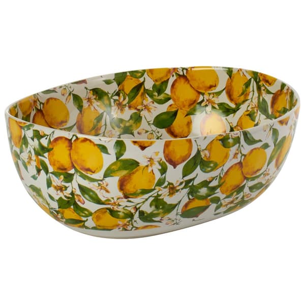 Home Essentials Oval Lemon Garden Serving Bowl - image 