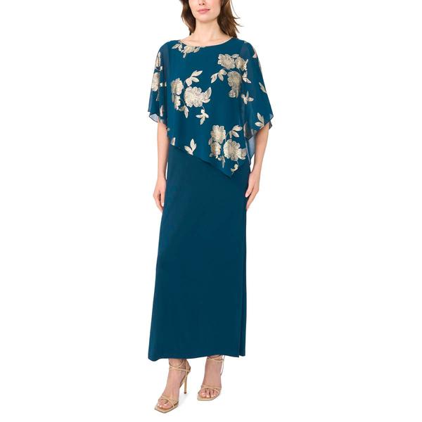 Womens MSK Foil Print Poncho Gown - image 
