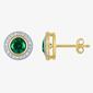 Nova Star&#40;R&#41; Lab Grown Diamond & Lab Created Emerald Earrings - image 1