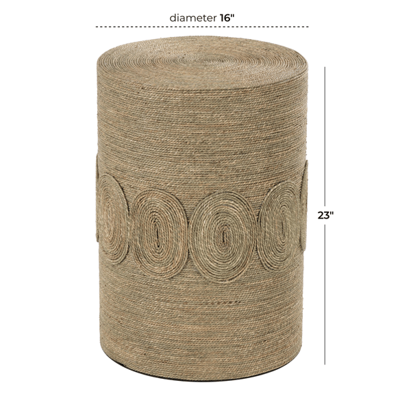 9th & Pike® Traditional Brown Seagrass Accent Table