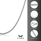 Mens Lynx Stainless Steel 2.5mm Franco Chain Necklace - image 4