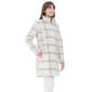 Womens Nine West Full Zip Faux Wool Plaid Coat - image 2