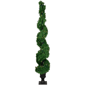 Northlight 5.5ft. Real Touch™ Pre-Lit Cedar Spiral Topiary Tree - image 1