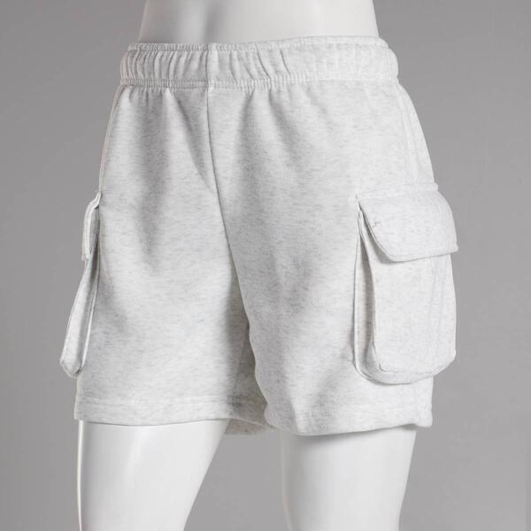 Juniors No Comment Cargo Fleece Lined Shorts - image 