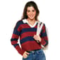 Juniors No Comment Johnny Collar Rugby Stripe Sweater - image 1
